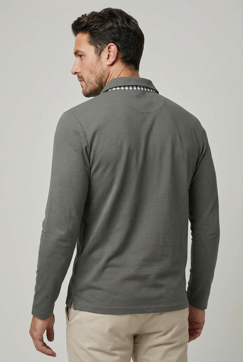 Men’s Classic Long Sleeve Polo Shirt – Smart Casual