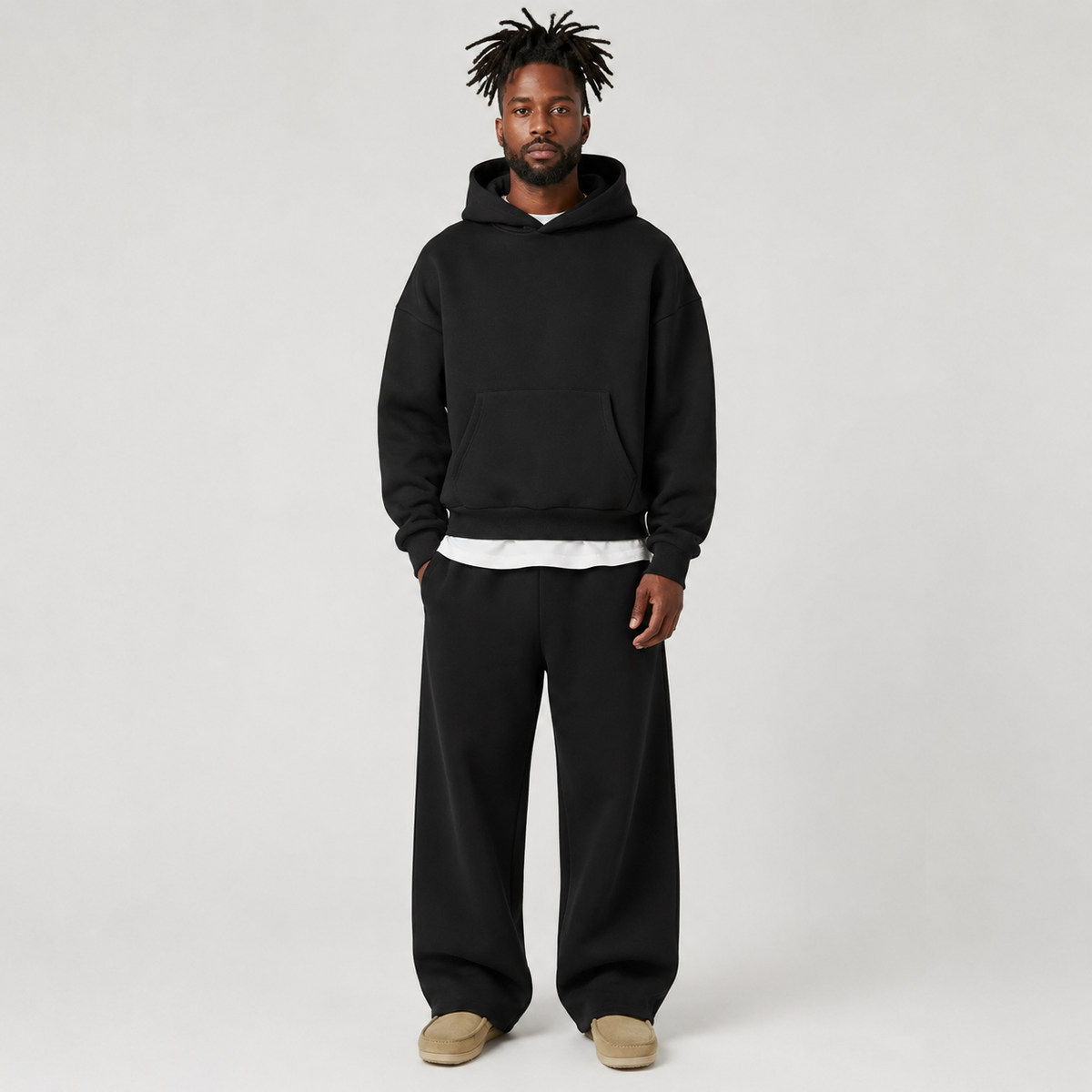 Regular Fit Ribbed Cuff Tracksuit Joggers Men
