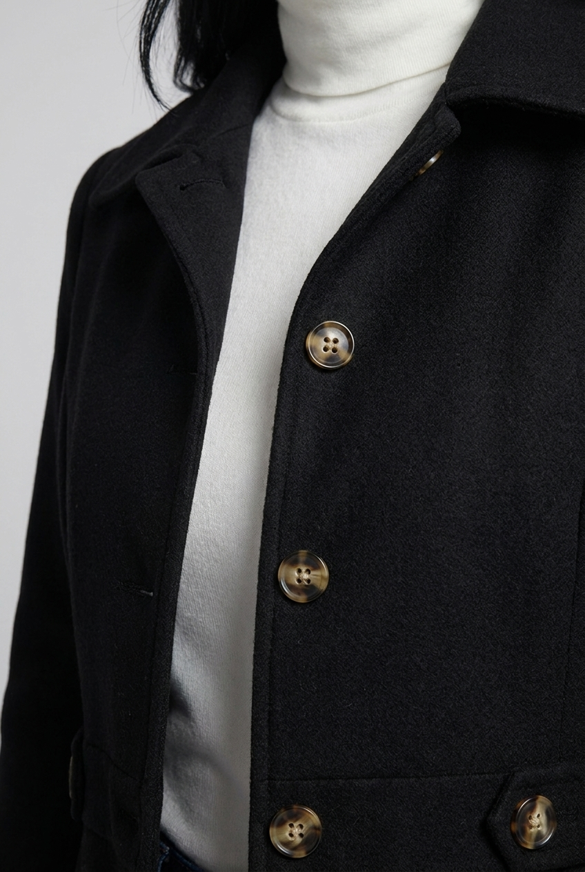 Single-Breasted Notch Collar Longline Tailored Coat Women