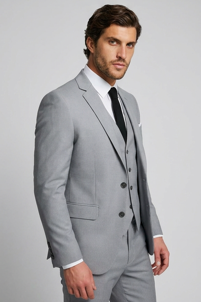 Slim Fit Three Piece Formal Suit Set Men