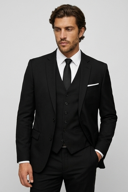 Slim Fit Three Piece Formal Suit Set Men