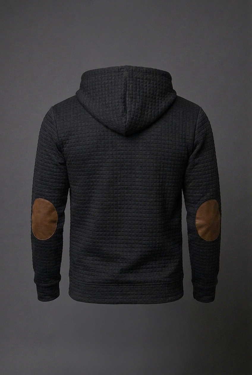 Drawstring Checkered Hooded Jumper Casual Men