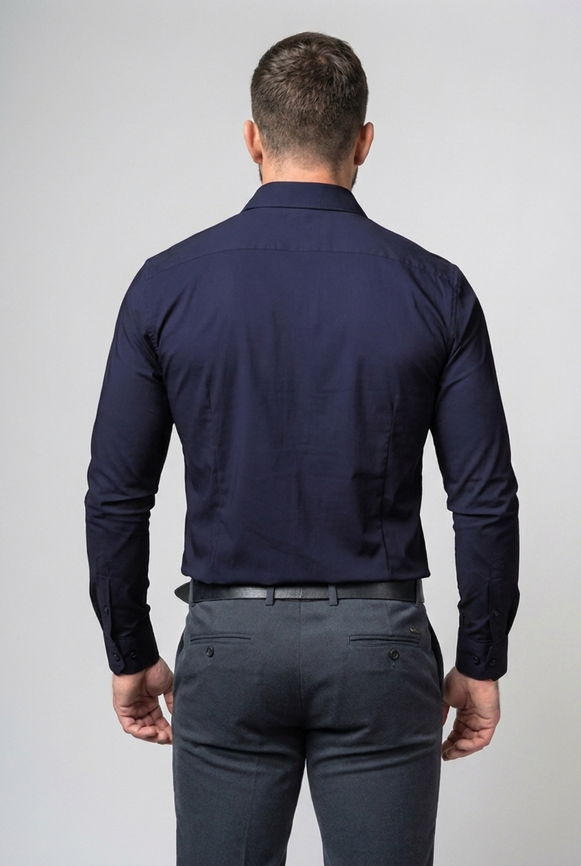 Stretch Wrinkle-Free Long Sleeve Shirt Men