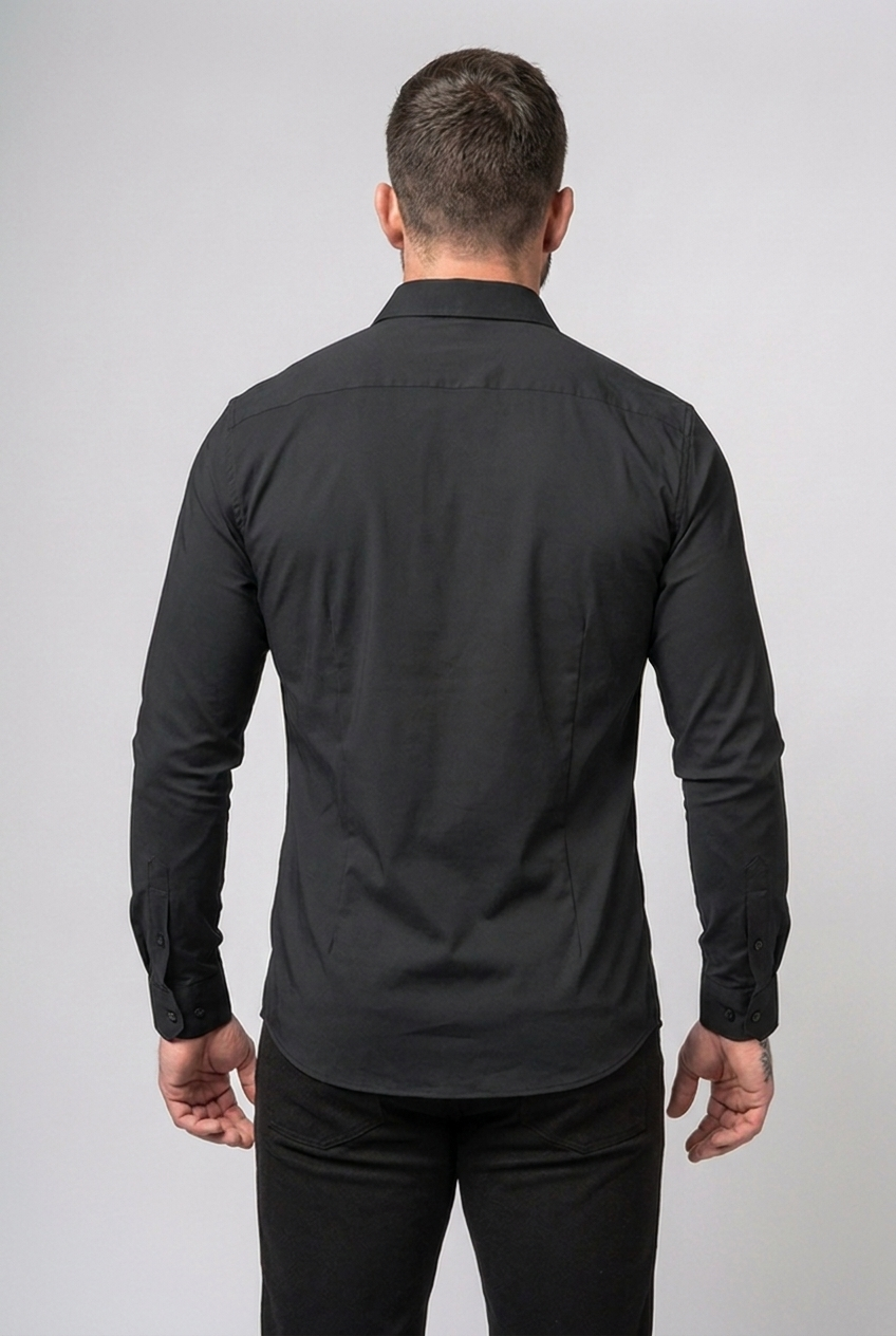 Stretch Wrinkle-Free Long Sleeve Shirt Men