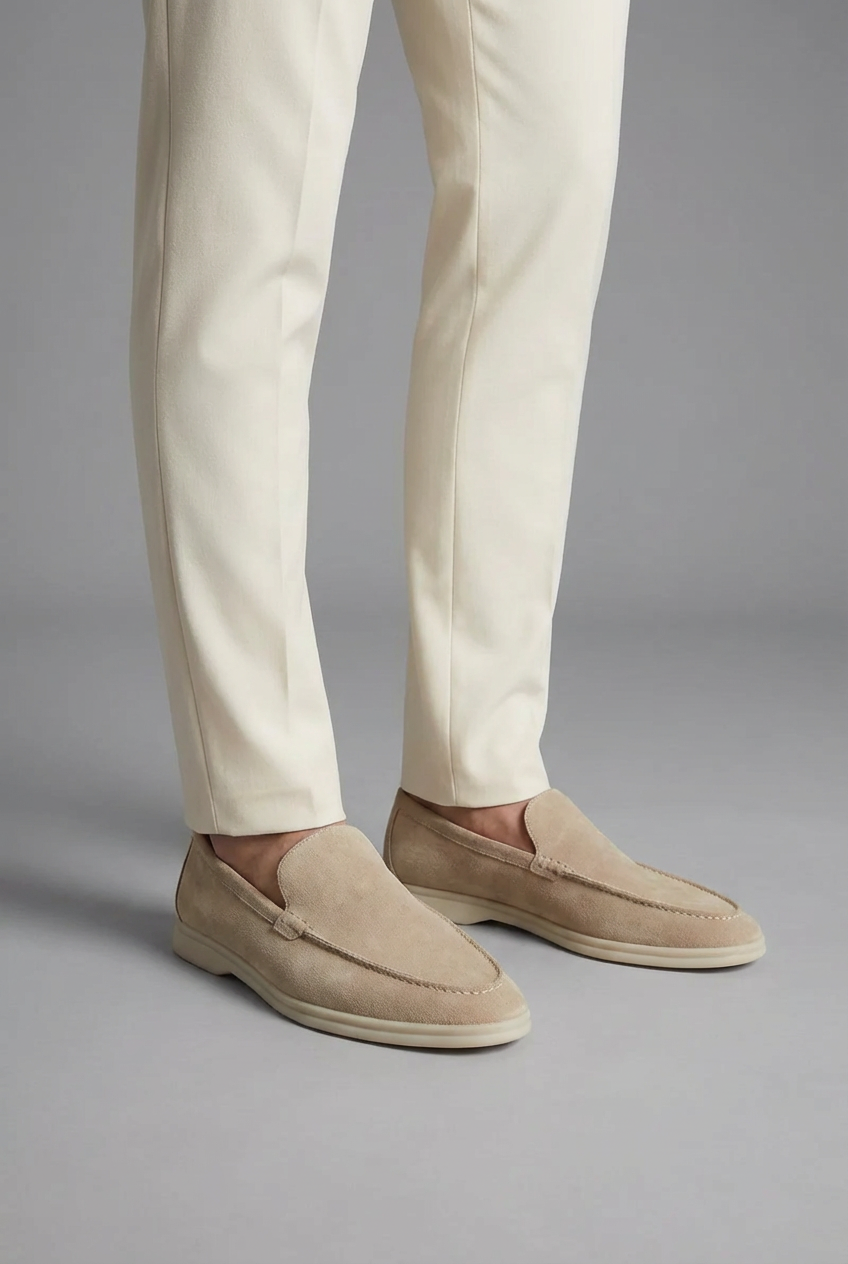 Men’s Casual Classic Suede-Style Slip-On Loafers