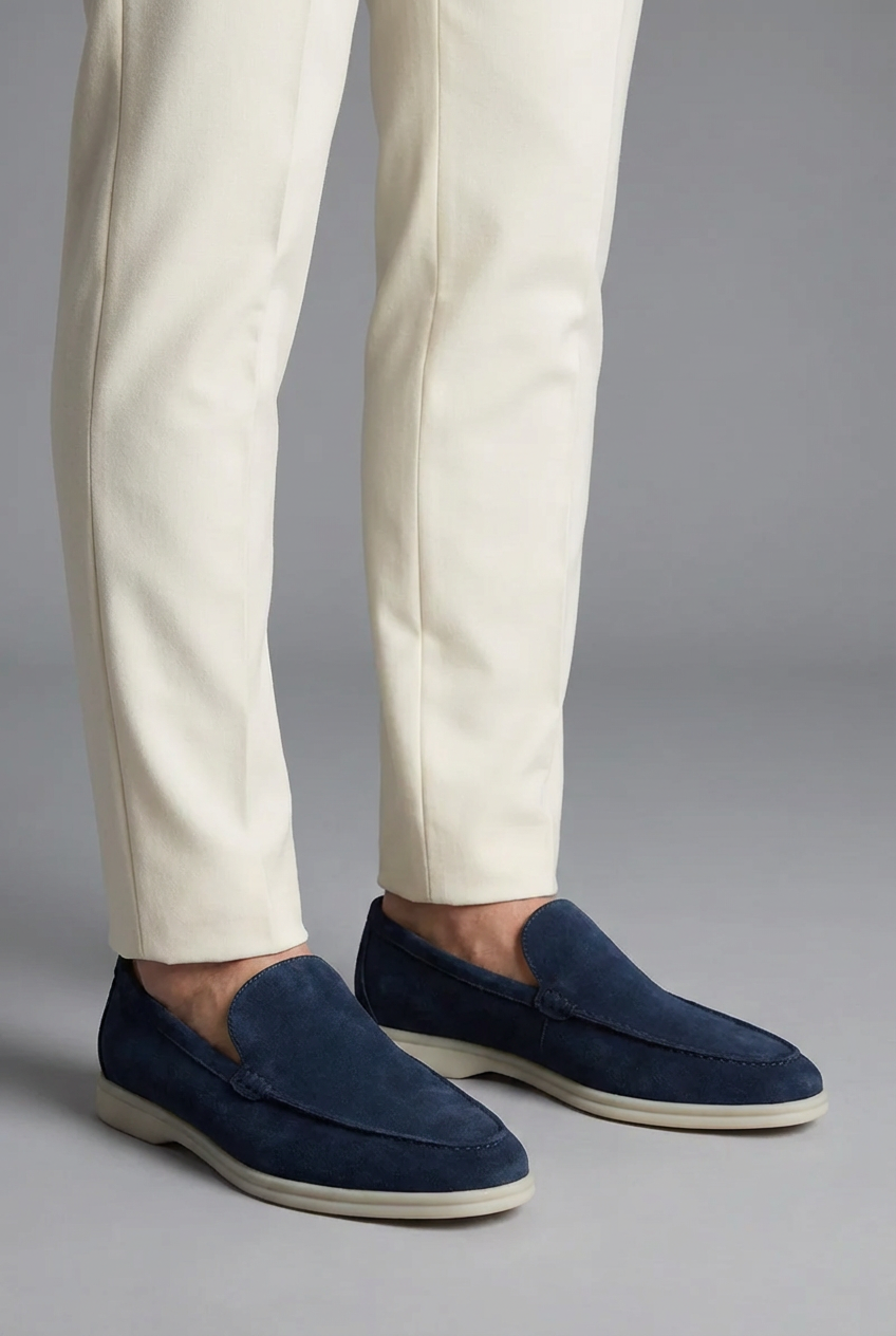 Men’s Casual Classic Suede-Style Slip-On Loafers