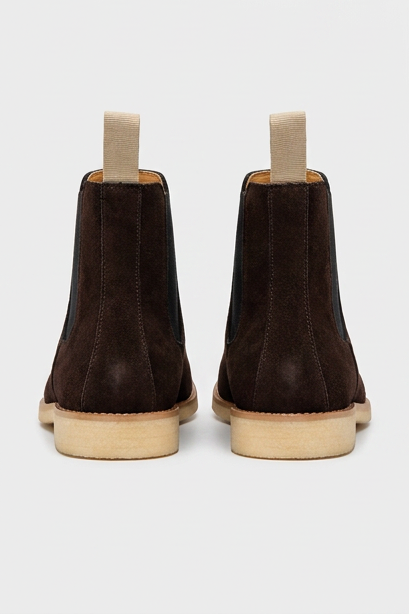 Suede Chelsea Ankle Boots Pull Tab Men