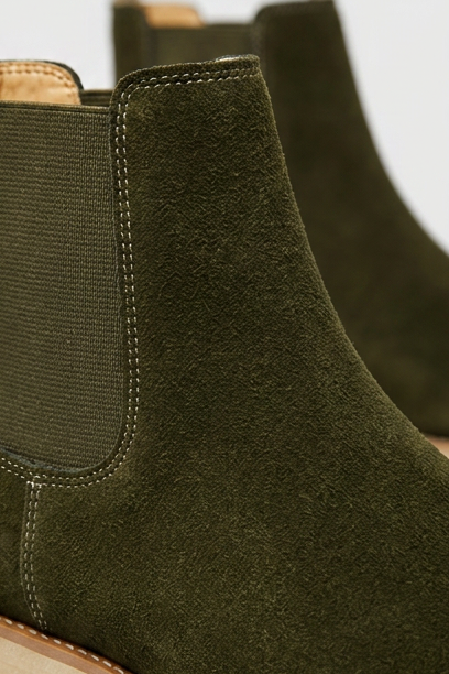 Suede Chelsea Ankle Boots Pull Tab Men