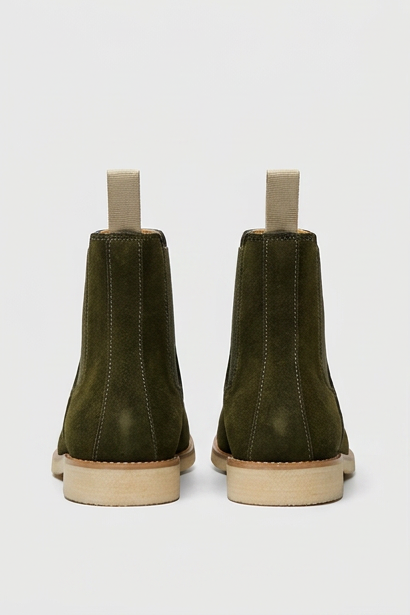 Suede Chelsea Ankle Boots Pull Tab Men