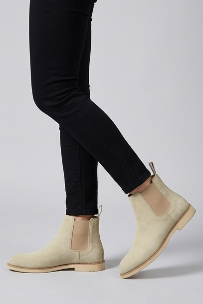 Suede Chelsea Ankle Boots Pull Tab Men