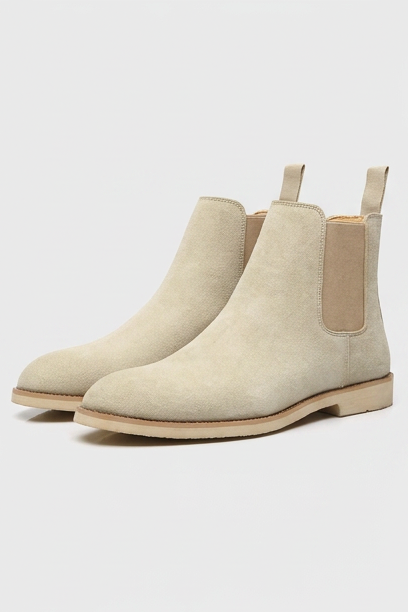 Suede Chelsea Ankle Boots Pull Tab Men