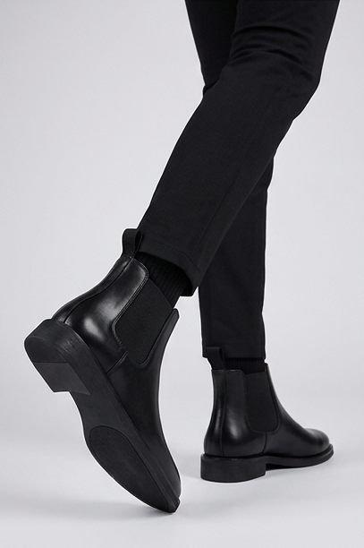 Suede Chelsea Ankle Boots Pull Tab Men