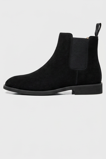 Suede Chelsea Ankle Boots Pull Tab Men