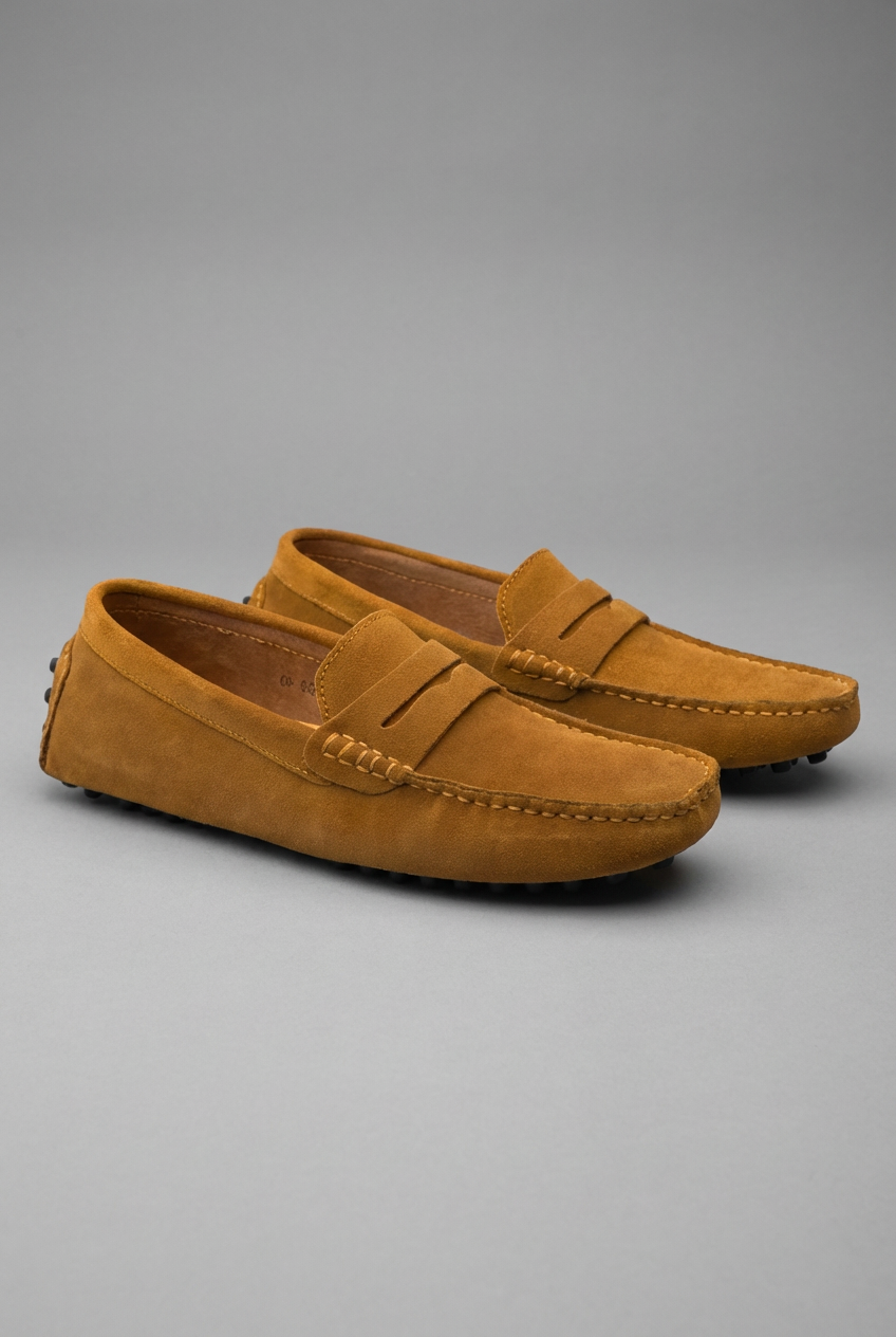 Men’s Suede Style Driver Loafers with a Refined Slip-On Design