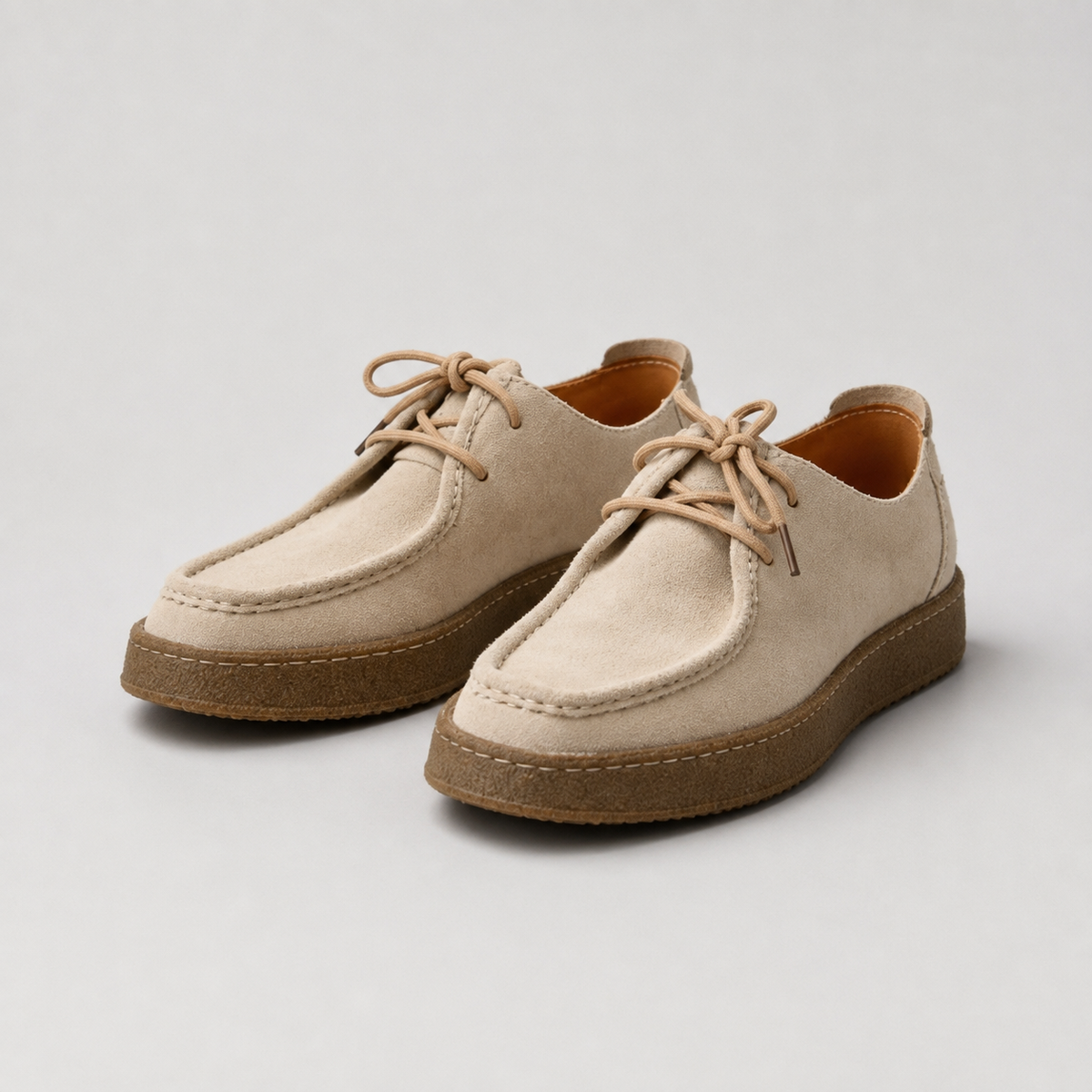 Suede Style Moccasin Shoes Crepe Sole Men