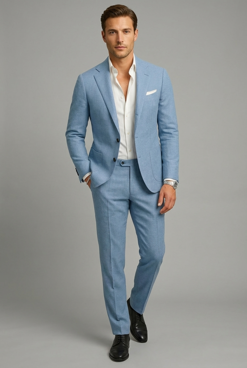 Men’s Two-Piece Lightweight Spring Summer Wedding Suit