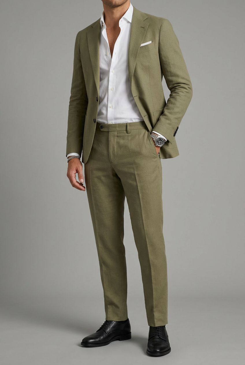 Men’s Two-Piece Lightweight Spring Summer Wedding Suit