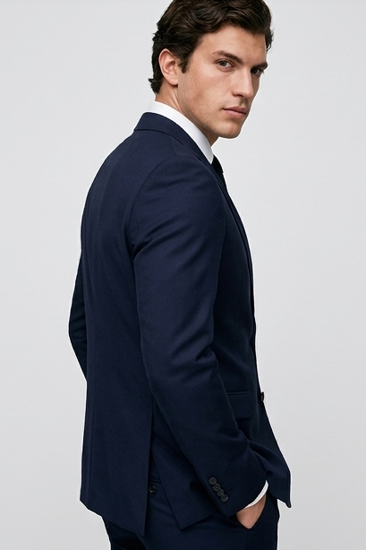 Slim Fit Three Piece Suit With Waistcoat Men