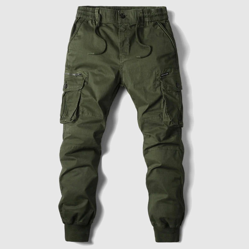 Men’s Slim-Fit Cargo Jogger Pants with Drawstring Waist