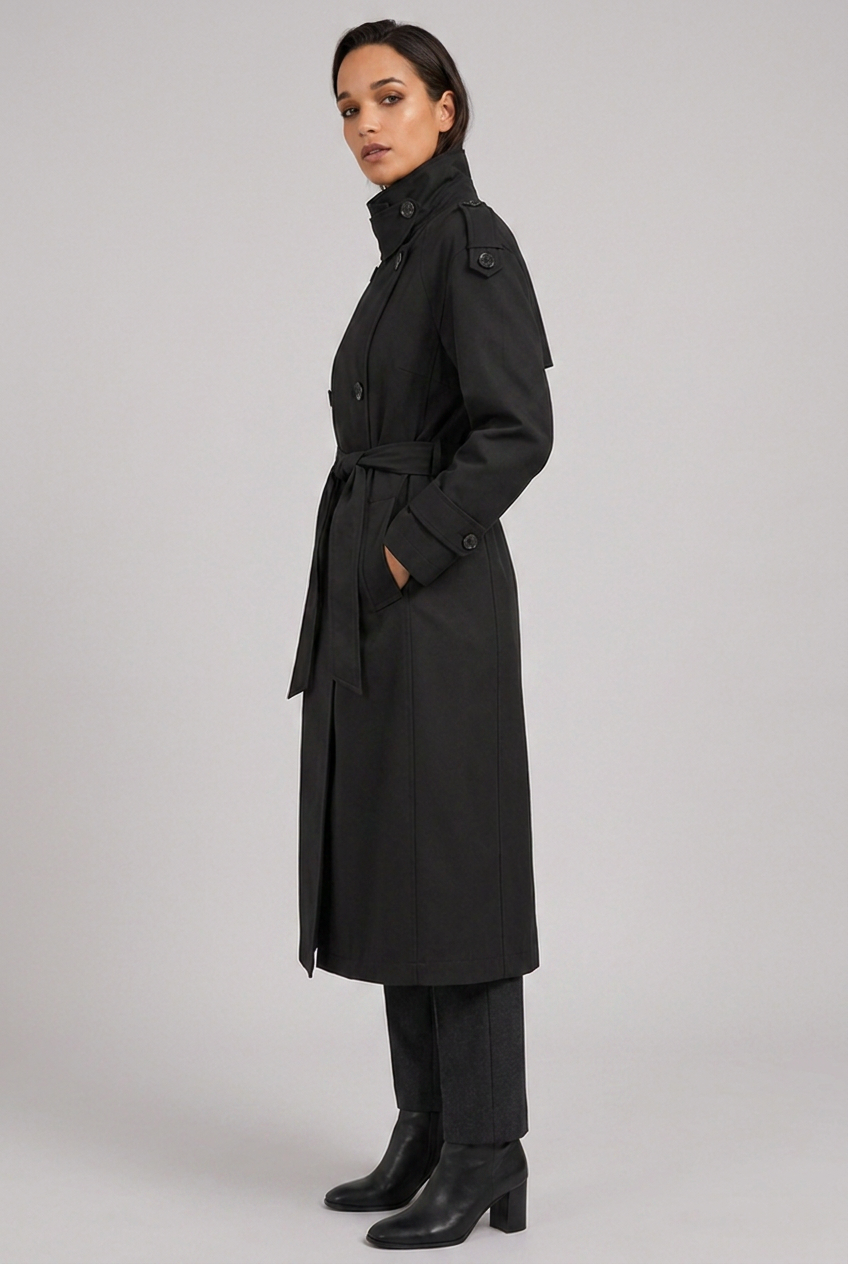 Tailored Longline Belted Trench Coat Women