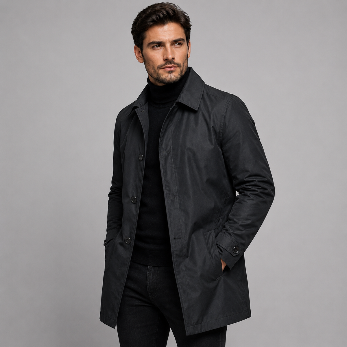Tailored Longline Structured Smart Coat Men