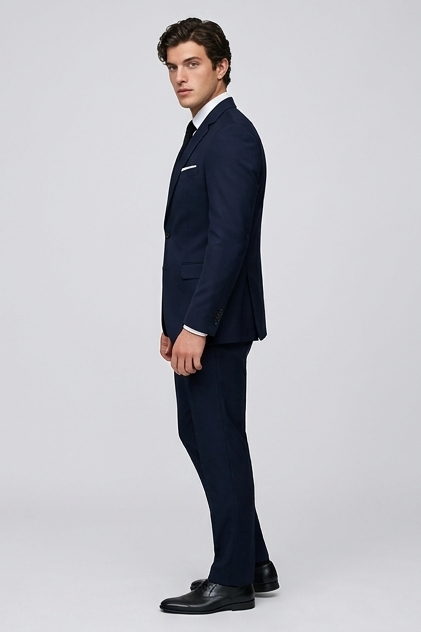 Slim Fit Three Piece Suit With Waistcoat Men