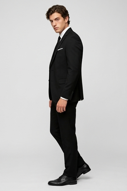 Slim Fit Three Piece Suit With Waistcoat Men