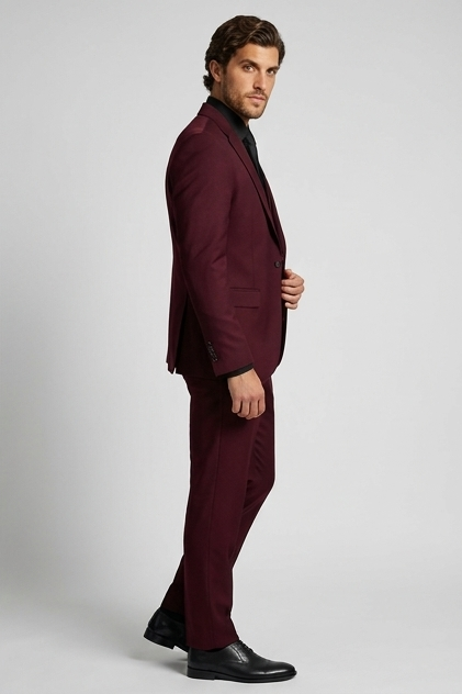 Slim Fit Three Piece Waistcoat Suit Set Men