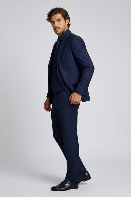Slim Fit Three Piece Waistcoat Suit Set Men
