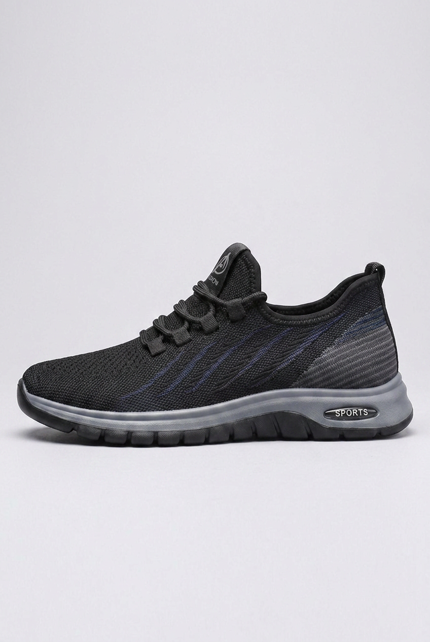 Lace-Up Mesh Panel Sports Trainers Men