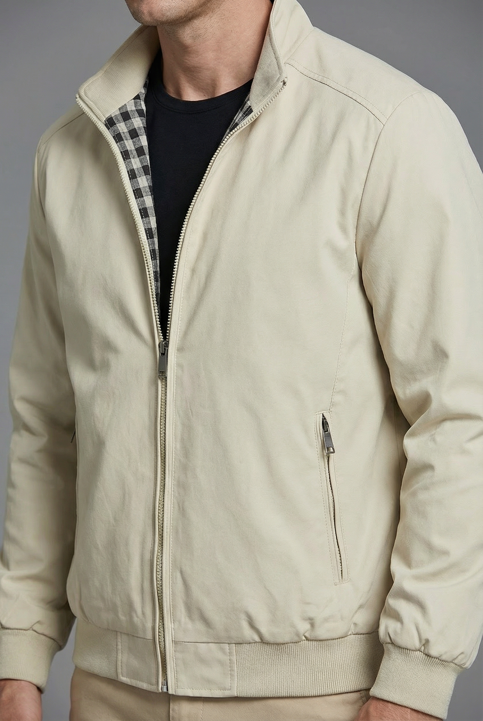 Men’s Trendy Spring Jacket Lightweight Casual Zip Outerwear