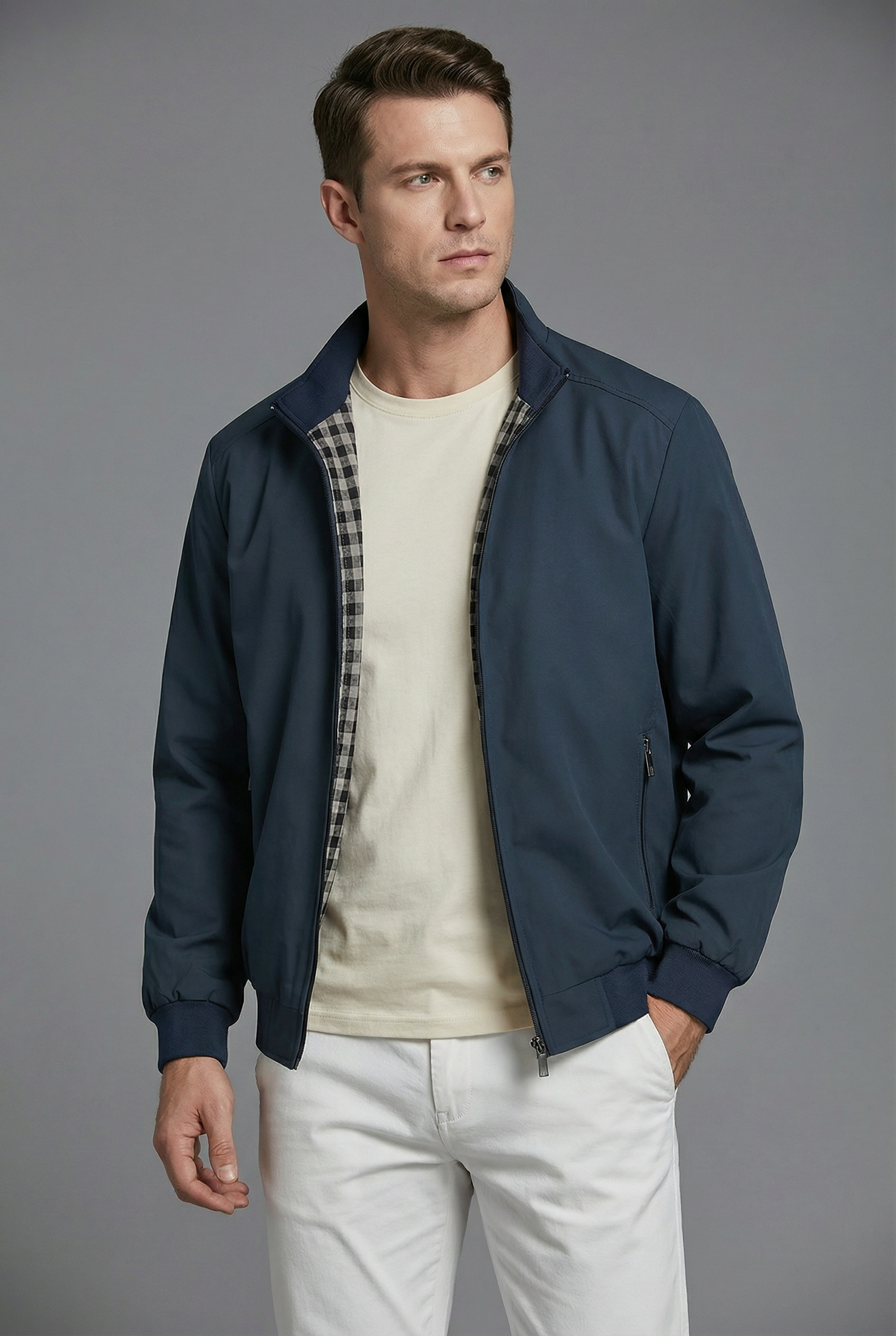Men’s Jacket Lightweight Casual Zip Outerwear