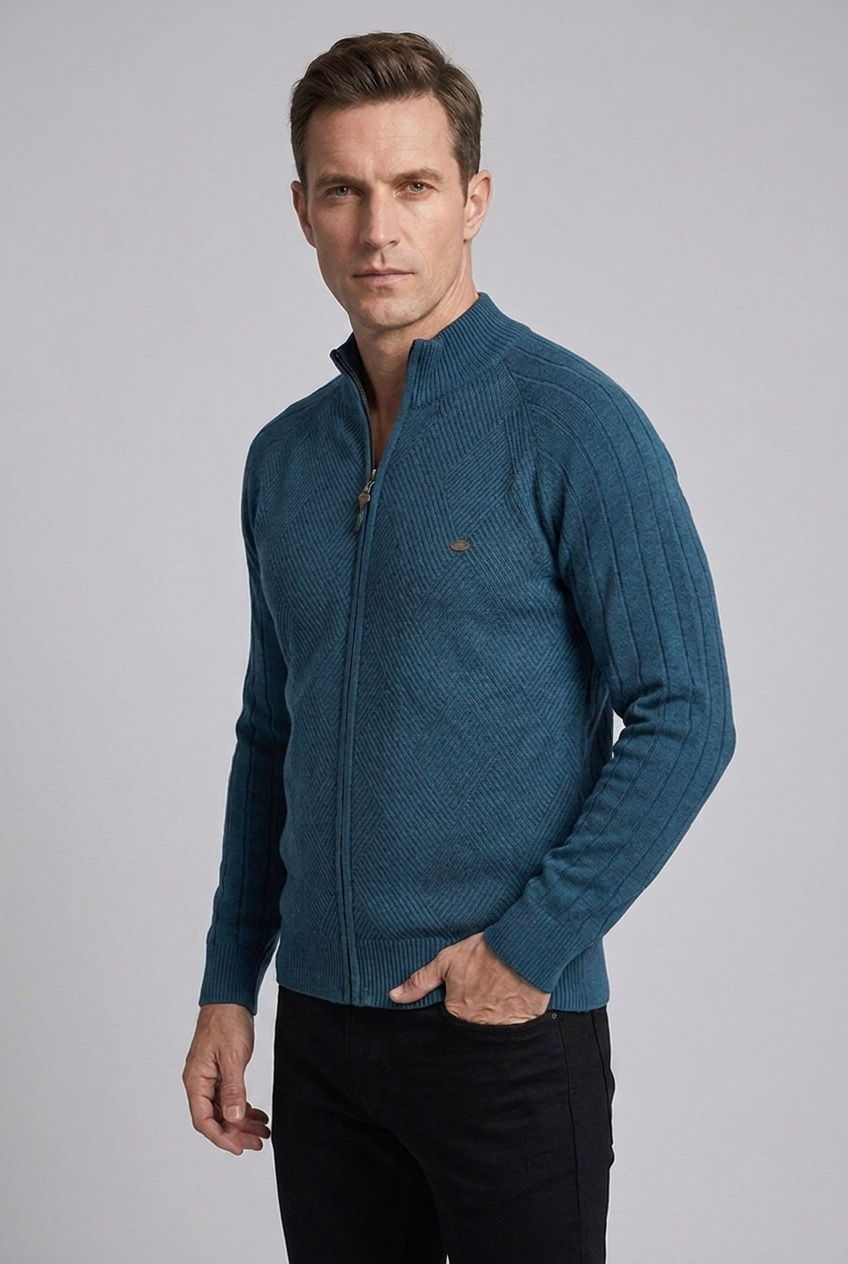 Slim Fit Comfortable Full Zip Vest Men