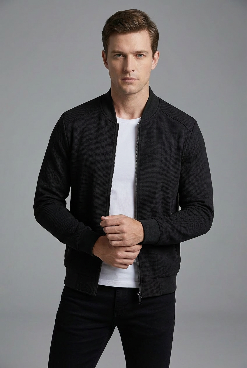 Men’s Zip Up Spring Jacket Casual Smart Old Money Style