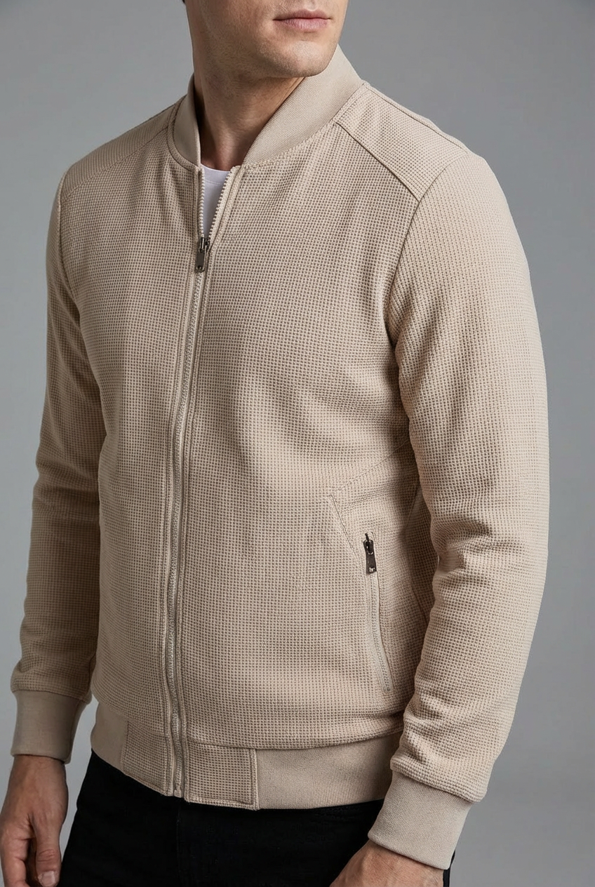 Men’s Zip Up Spring Jacket Casual Smart Old Money Style