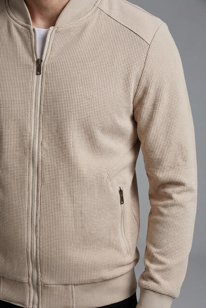 Men’s Zip Up Spring Jacket Casual Smart Old Money Style