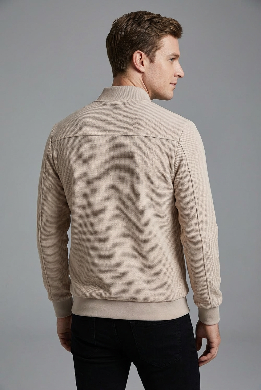 Men’s Zip Up Spring Jacket Casual Smart Old Money Style