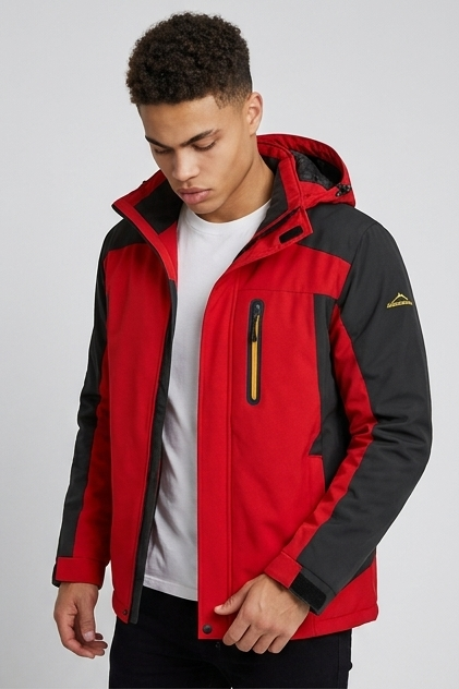Waterproof Fleece Lined Hooded Winter Jacket Men