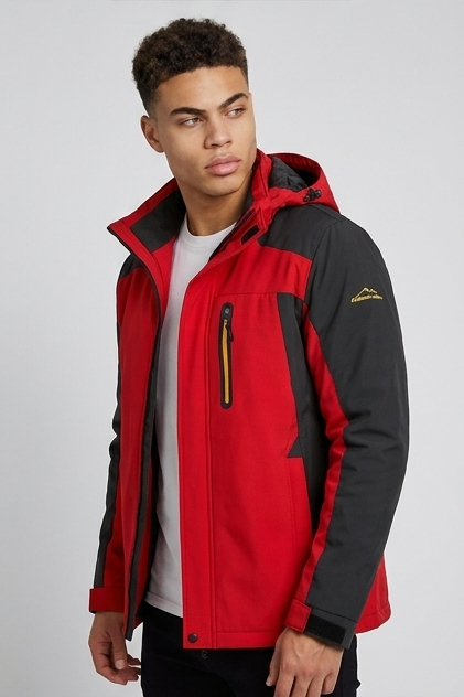Waterproof Fleece Lined Hooded Winter Jacket Men