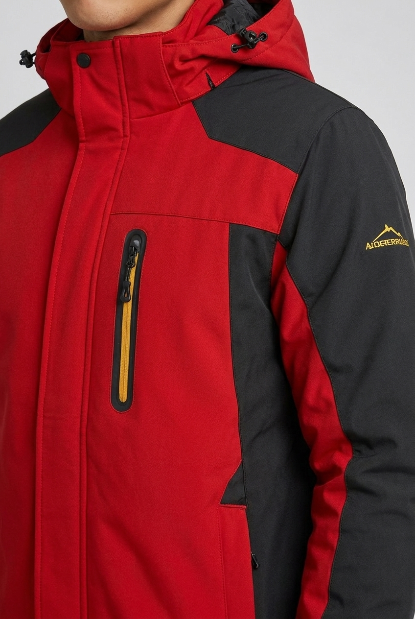 Waterproof Fleece Lined Hooded Winter Jacket Men