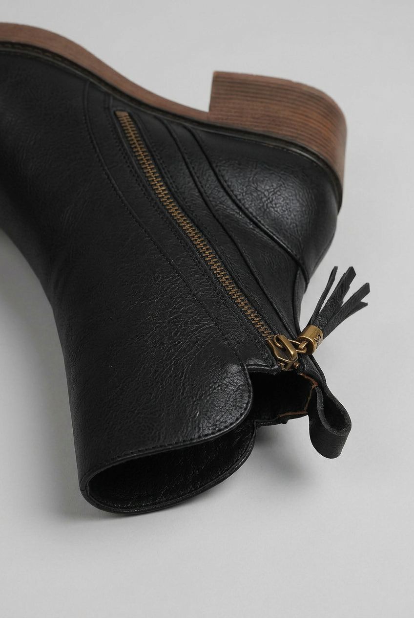 Block Heel Zip Front Orthopaedic Ankle Boots Women