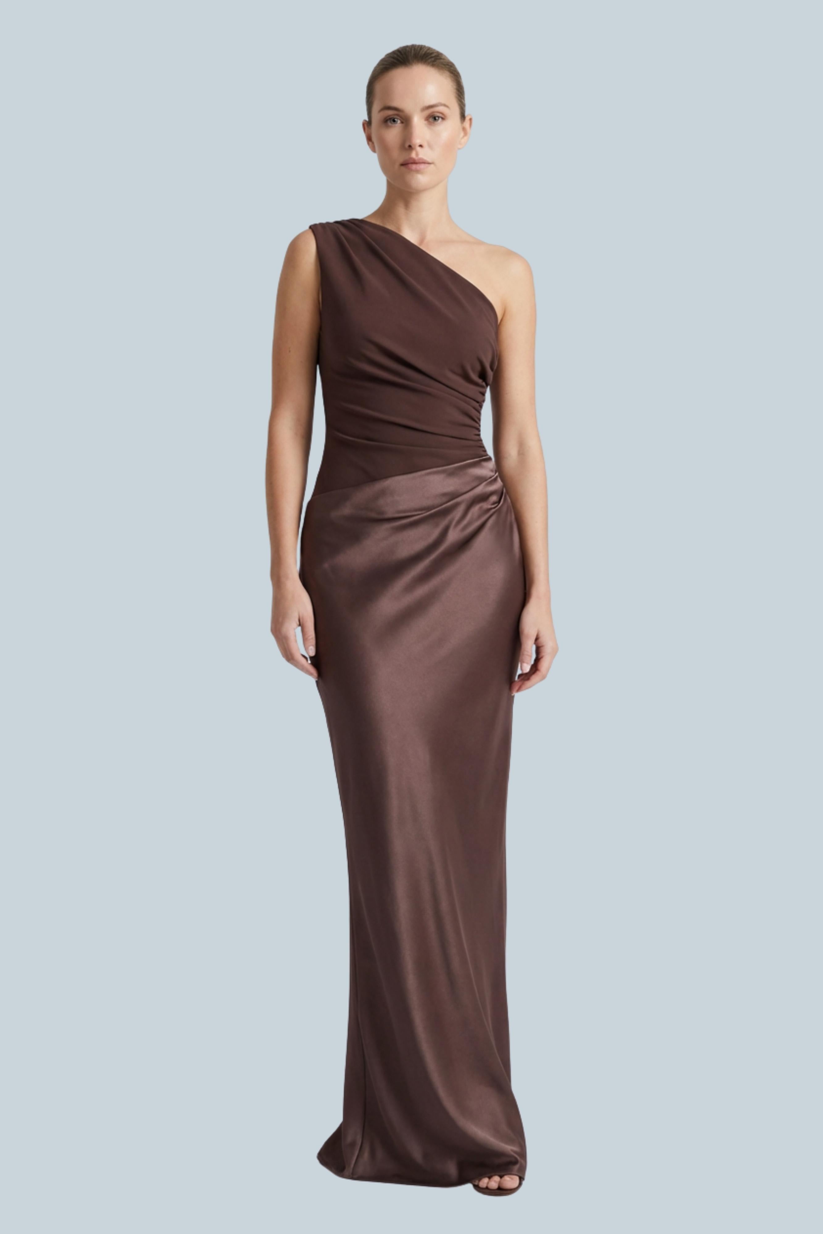 Women’s Elegant One Shoulder Occasion Maxi Dress