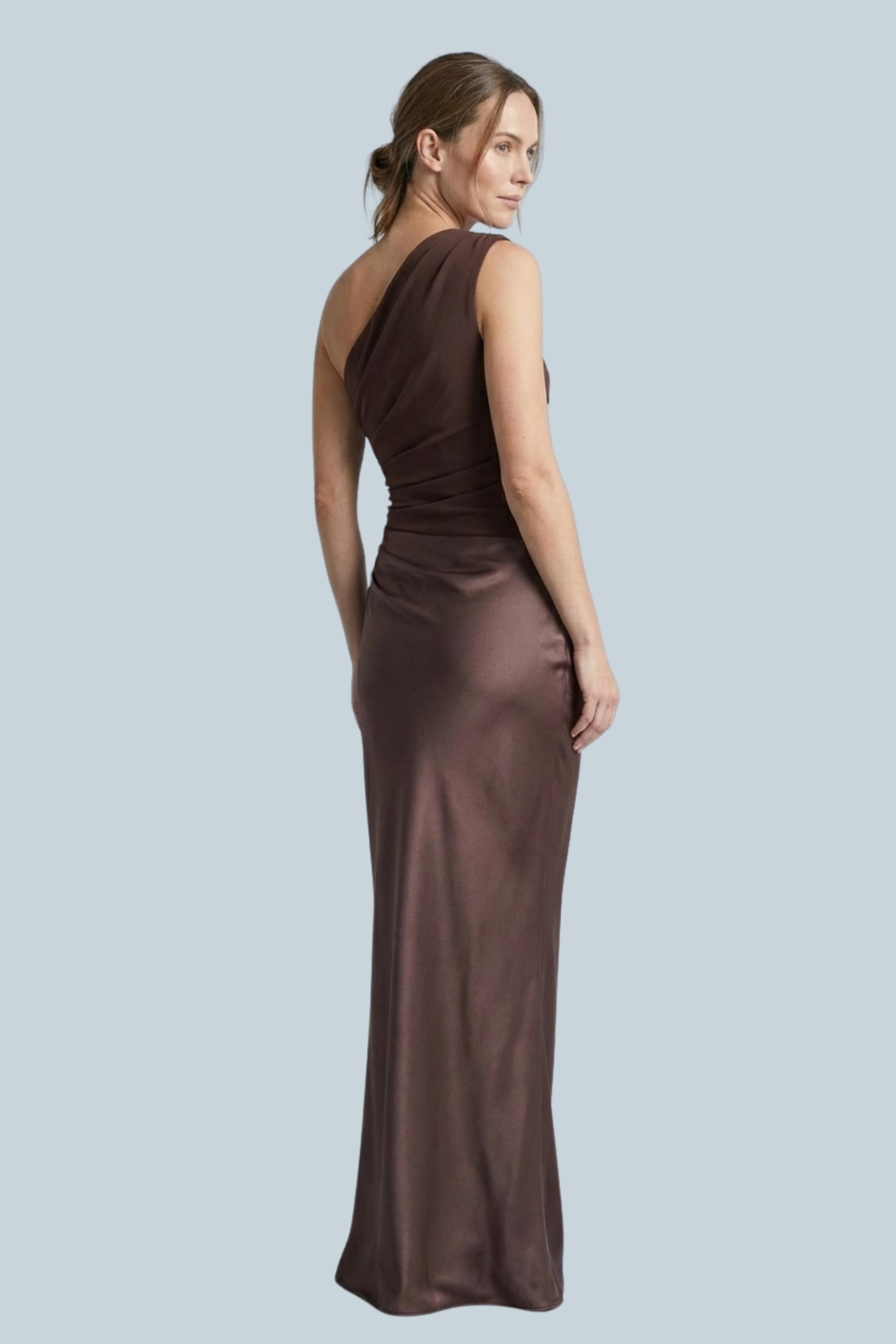 Women’s Elegant One Shoulder Occasion Maxi Dress