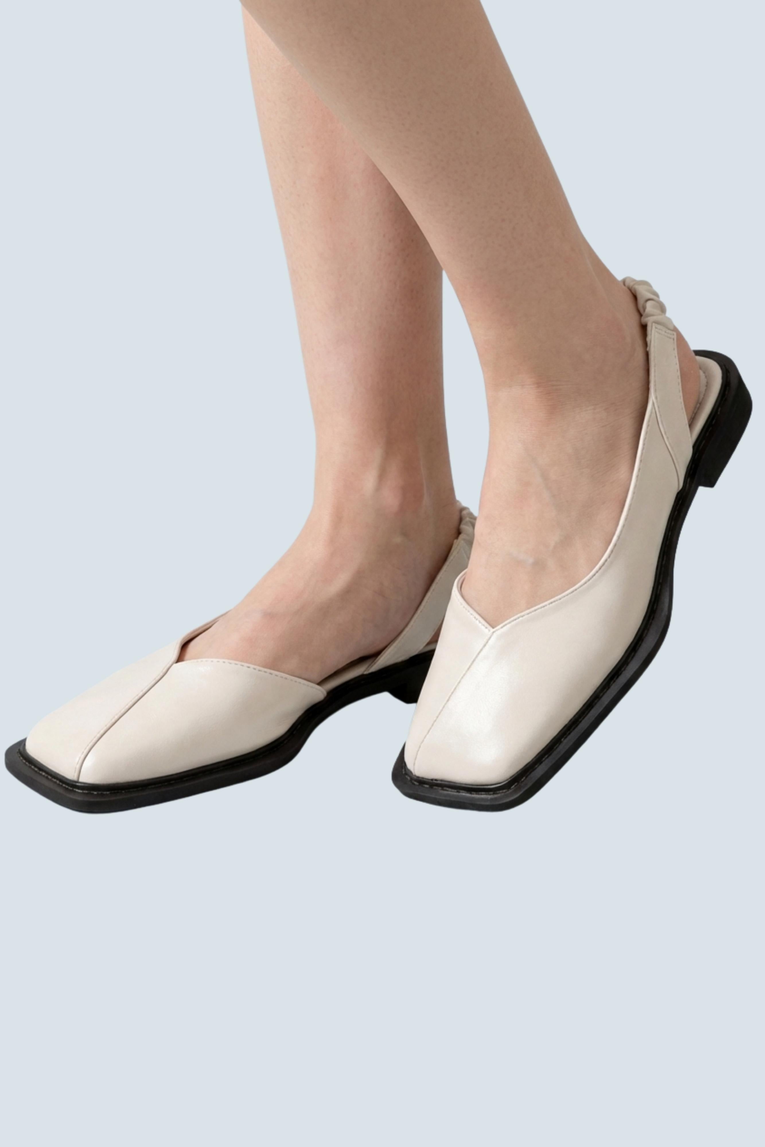 Women’s Square Toe Slingback Open-back Sandals