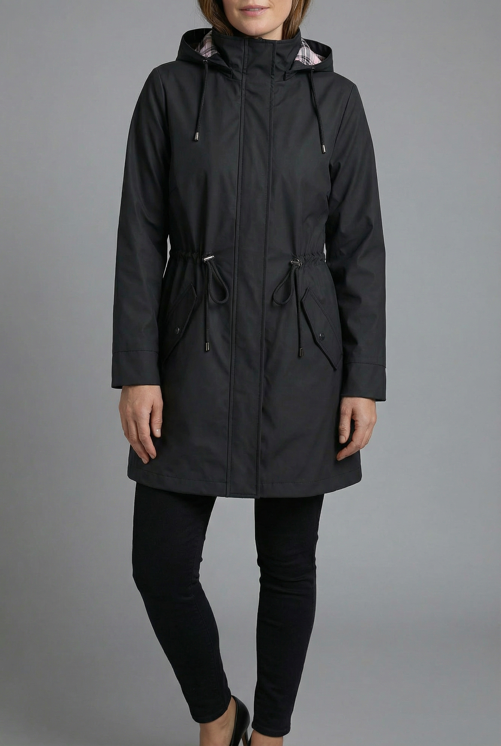 Women’s Hooded Zip-Up Trench Coat