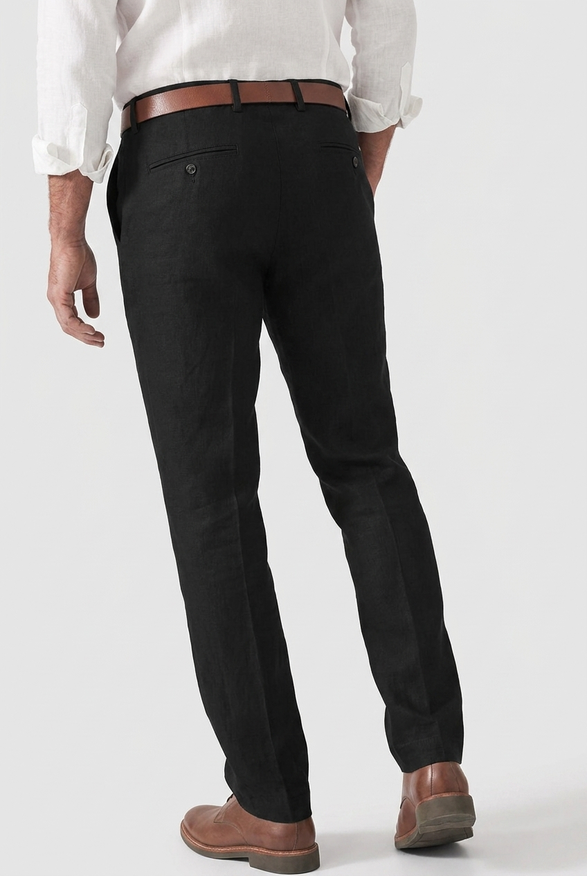Men's Breathable Regular Fit Casual Business Trousers