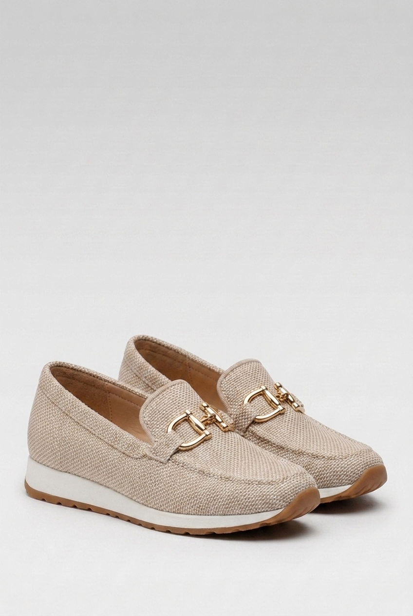 Chain Buckle Woven Orthopaedic Loafer Trainers Women