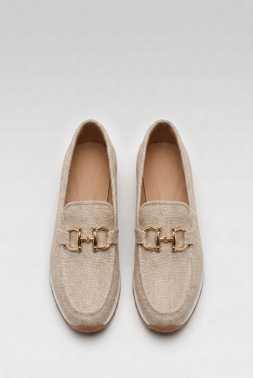 Chain Buckle Woven Orthopaedic Loafer Trainers Women