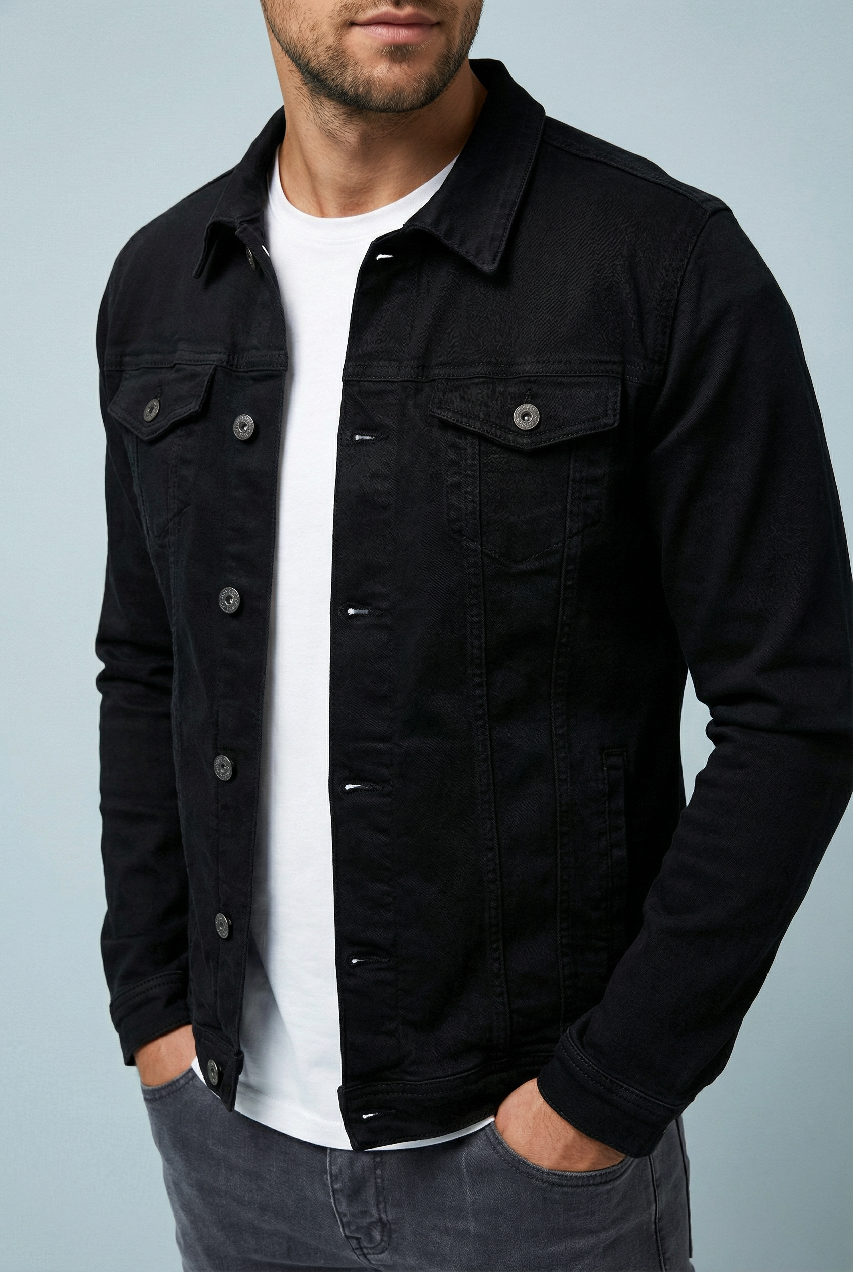 Men’s Button-Front Trucker Jacket