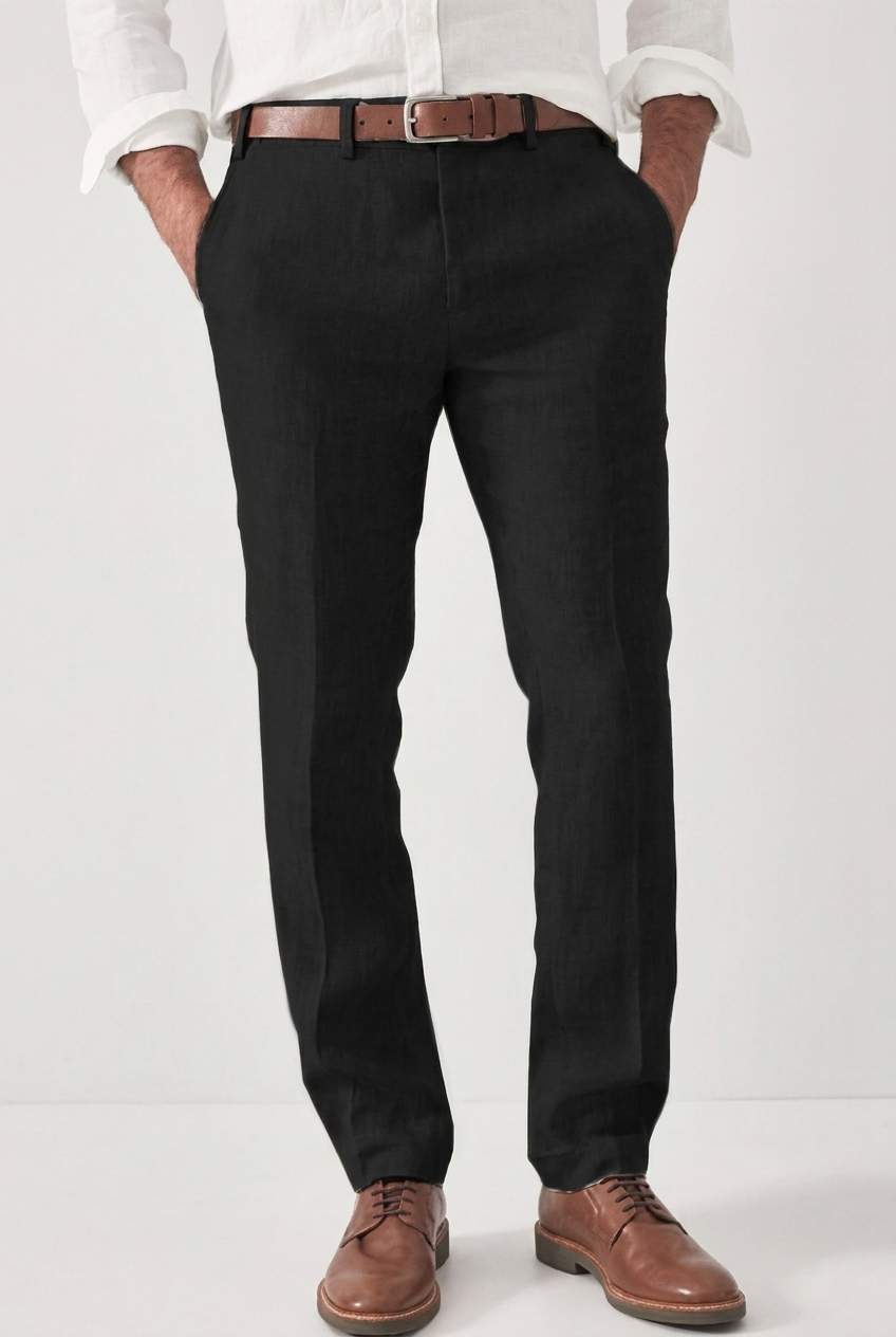 Men's Breathable Regular Fit Casual Business Trousers
